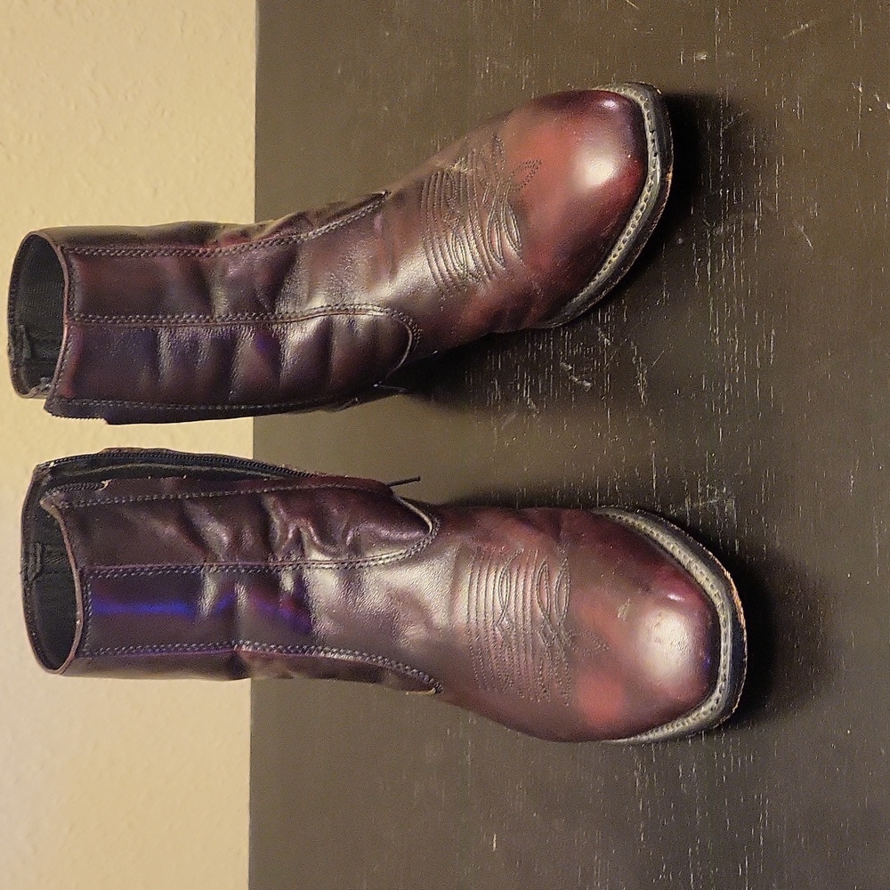 Laredo Fletcher Block Heel Cowboy Boots  Leather Men’s Size 13 SP1122 Western